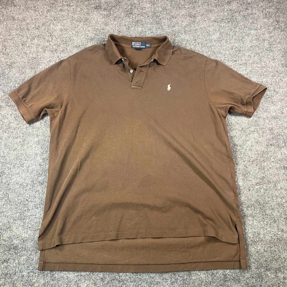 Polo Ralph Lauren Men XXL Brown Short Sleeve Polo Shirt Classic Preppy Normcore